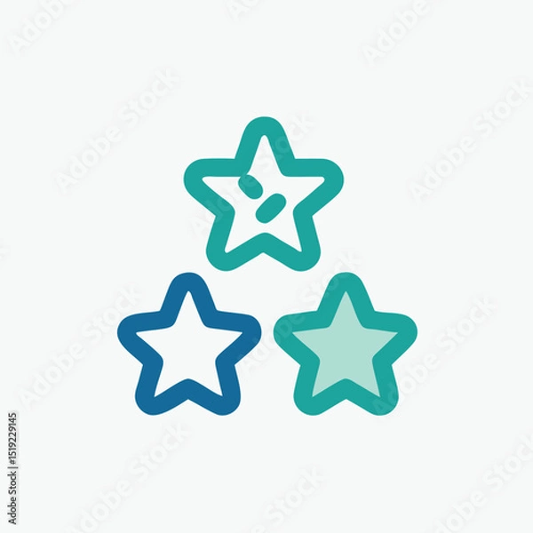 Fototapeta Star icon fully editable vector template