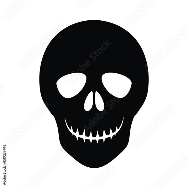 Fototapeta Skull Minimalist Vector Silhouette