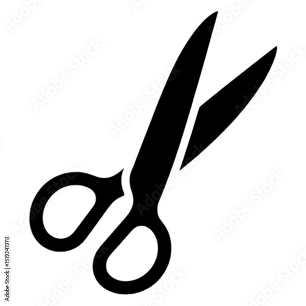 Fototapeta icon scissors without hole