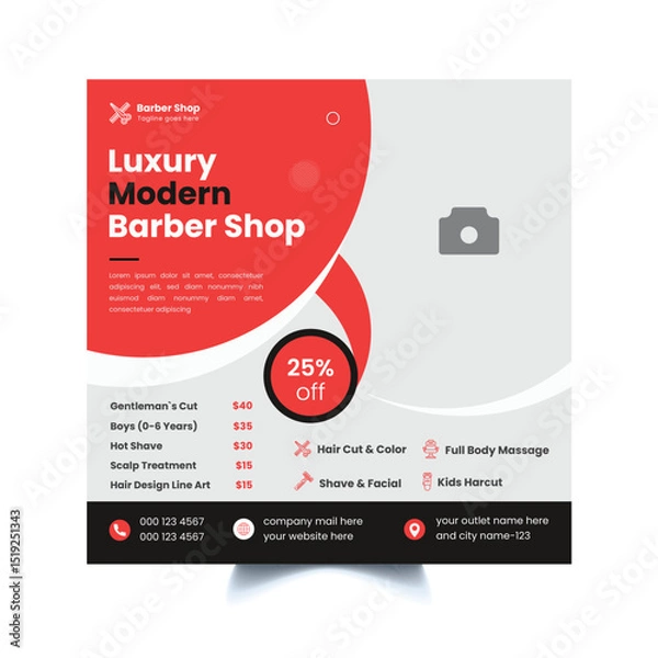 Obraz Barbershop Post Template 
