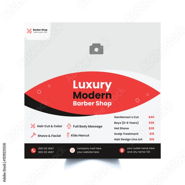 Obraz Barbershop Post Template 