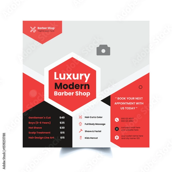 Obraz Barbershop Post Template 