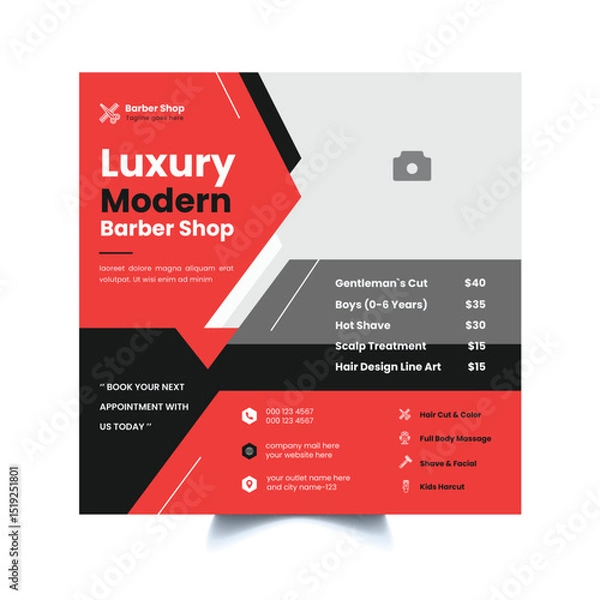 Obraz Barbershop Post Template 