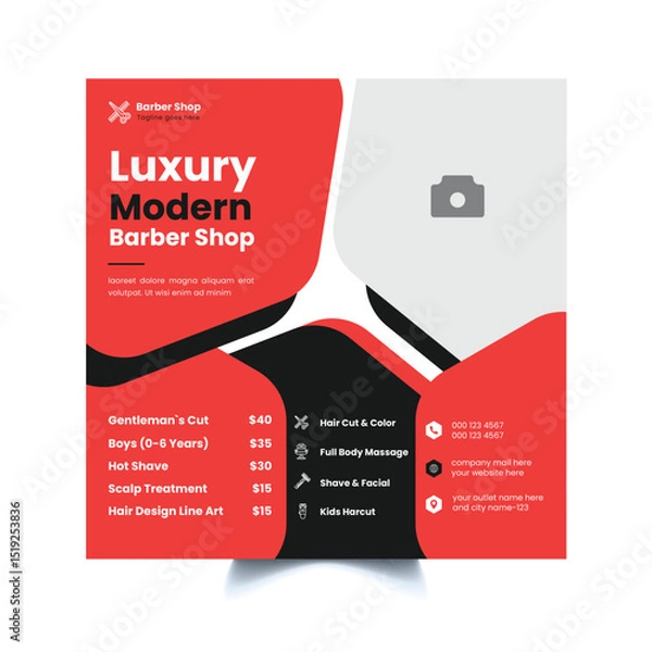 Obraz Barbershop Post Template 