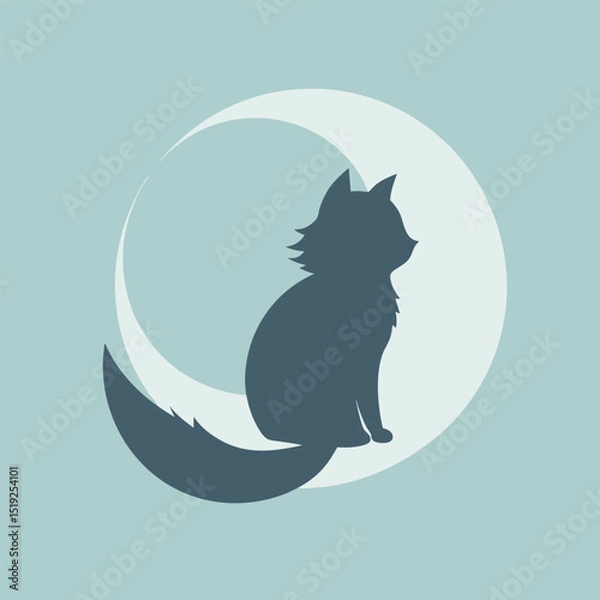 Fototapeta Cute Animals Silhouette & Line Vector