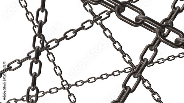 Obraz metal chain isolated