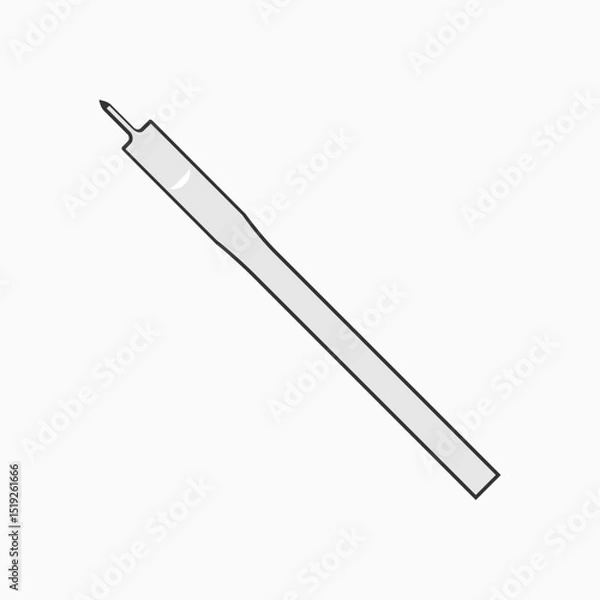 Obraz Leather diamond chisel. Vector illustration