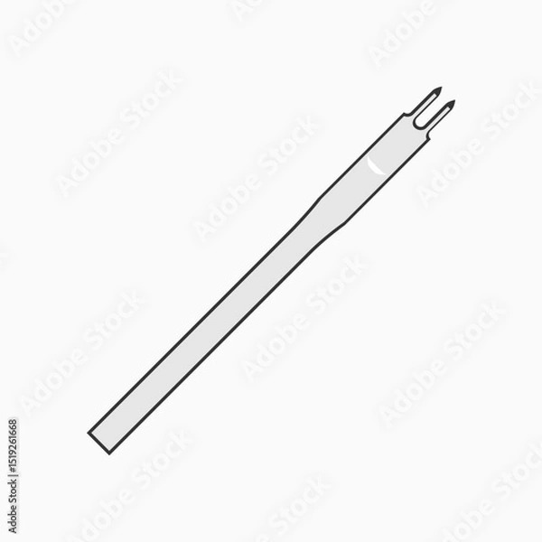 Obraz Leather diamond chisel. Vector illustration
