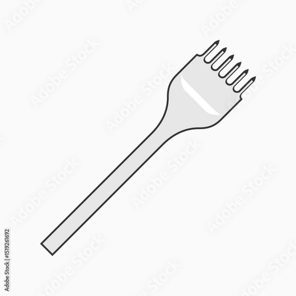 Obraz Leather diamond chisel. Vector illustration