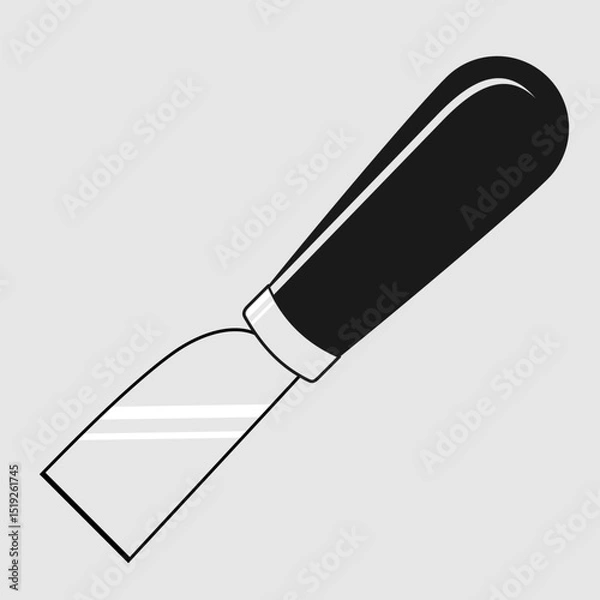 Obraz Leather Cutting Knife. Vector illustration