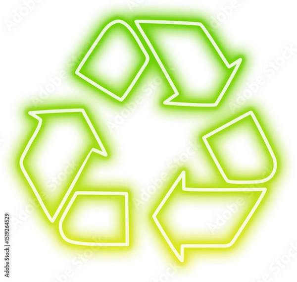 Obraz Neon Recycle Bin Sign