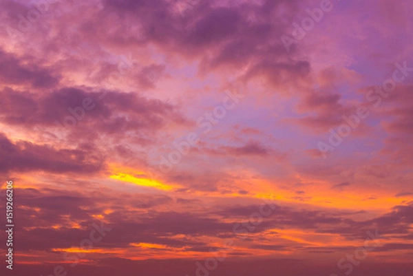 Obraz Sunset sky and evening glow
