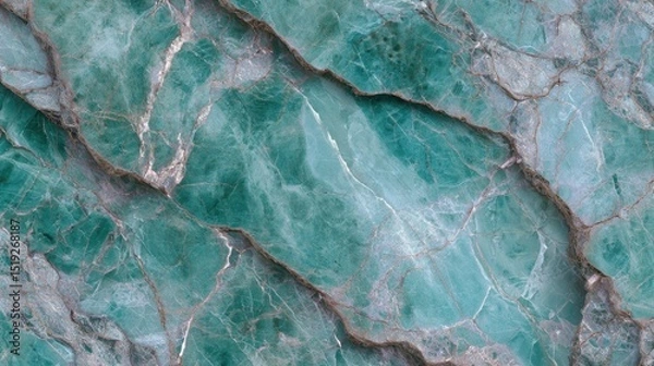 Fototapeta Verde Guatemala marble with fine cracks photorealistic texture from above