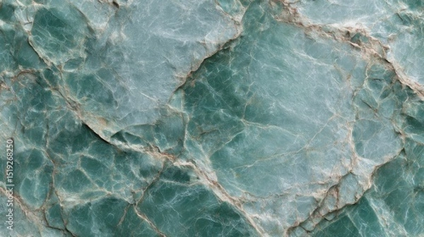 Fototapeta Verde Guatemala marble with fine cracks photorealistic texture from above
