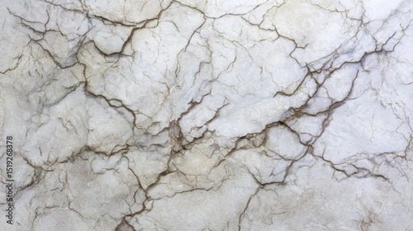 Fototapeta White fantasy granite surface with fine cracks realistic texture