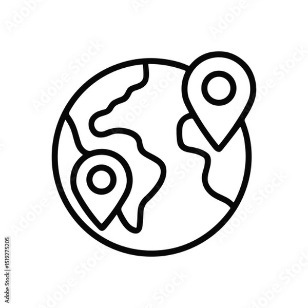 Obraz Global connections indicated by pointers illustration design element