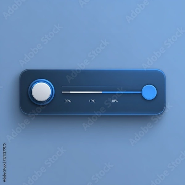 Fototapeta Adjusting a sleek modern volume slider for subtle sound tweaks in a digital workstation interface