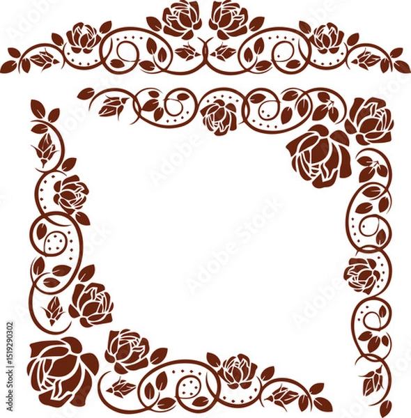 Obraz Beautiful flower art and mandala vector design 