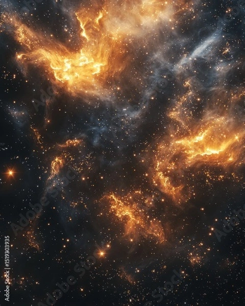 Fototapeta Colorful Cosmic Nebula and Stars in Deep Space space nebula stars cosmic colorful universe galaxy