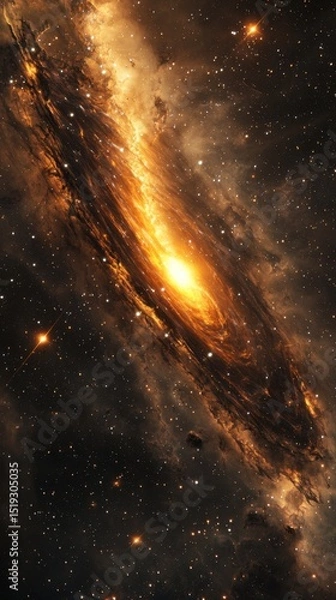 Fototapeta Vibrant Spiral Galaxy in the Depths of Space galaxy space spiral galaxy universe cosmos astronomy