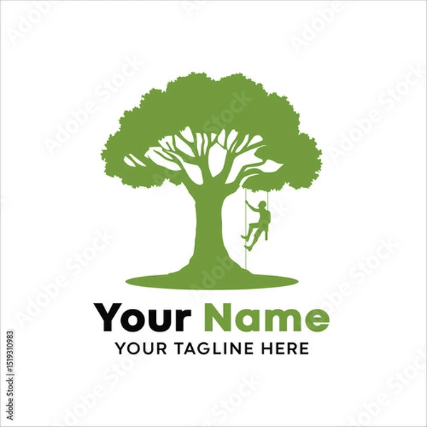 Fototapeta lumberjack vector logo, lumberjack illustration, vector icon, just change the name for vector logo, background