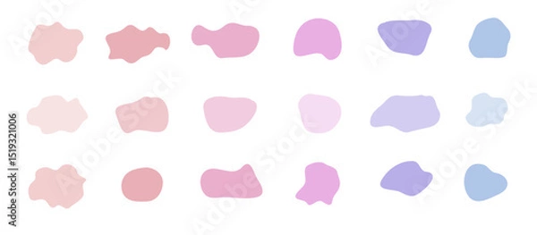 Fototapeta Abstract liquid blob shape collection. Set of organic blob design elements. Flat design.