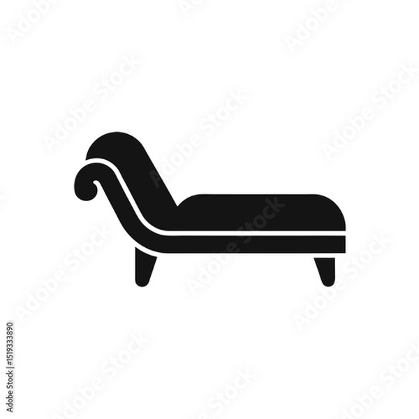 Obraz chaise lounge icon silhouette vector.svg