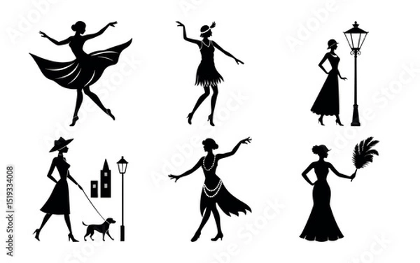 Obraz 1920s flapper girl 