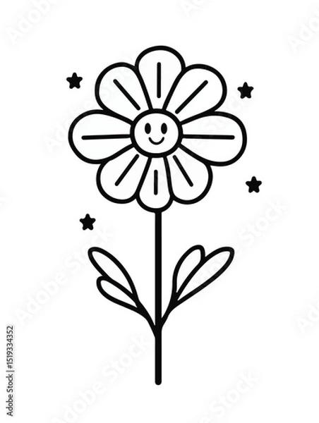 Obraz Flower with cute face