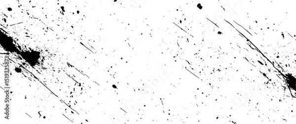 Fototapeta Vector abstract black overlay textures stamp with grunge effect ink stroke art background