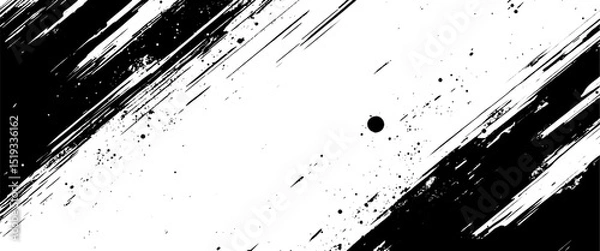 Fototapeta Vector abstract brushstroke grunge minimalist ink stroke art background