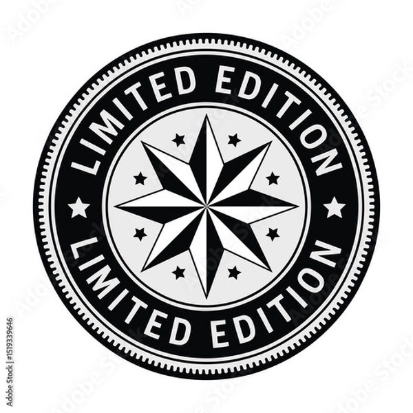 Fototapeta Limited edition badge with starburst design