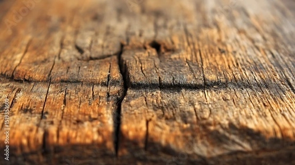 Obraz Weathered wood grain with warm earthy tones, showcasing nature's timeless textures