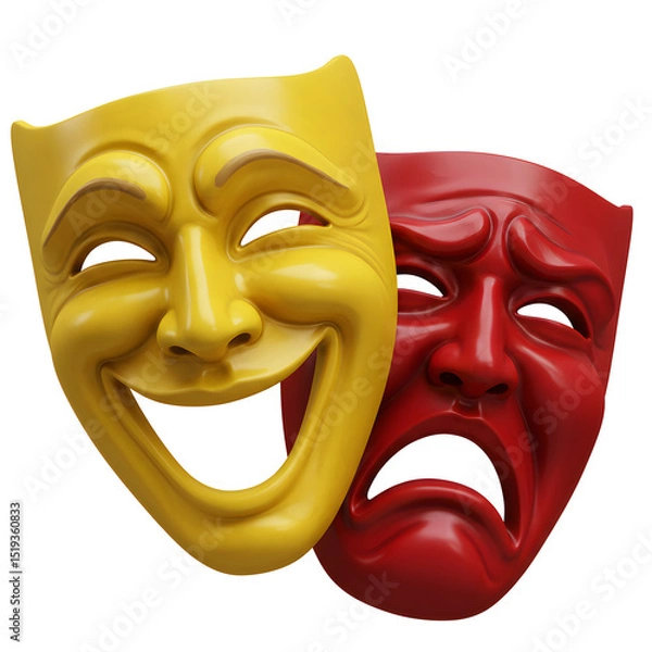 Obraz Comedy and Tragedy Masks: Exploring Dualities in Performance Art