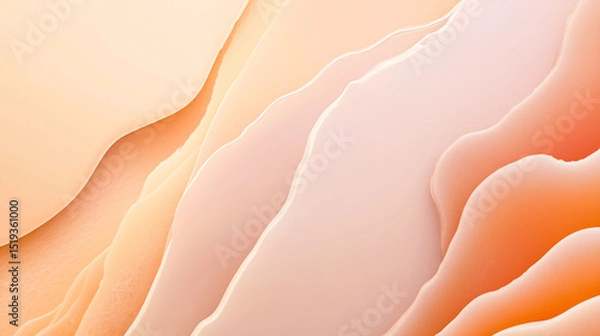 Fototapeta A soft and elegant abstract background featuring flowing layers in warm peach tones.