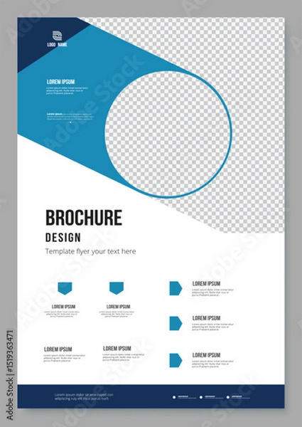 Fototapeta Corporate identity template with business card. Vector design.	
