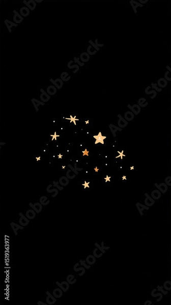 Fototapeta A beautiful array of stars shining brightly against a dark night sky, evoking feelings of wonder and tranquility.