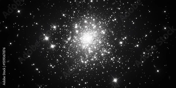 Fototapeta A mesmerizing view of stars in a galaxy, showcasing the beauty of the universe and cosmic wonders.