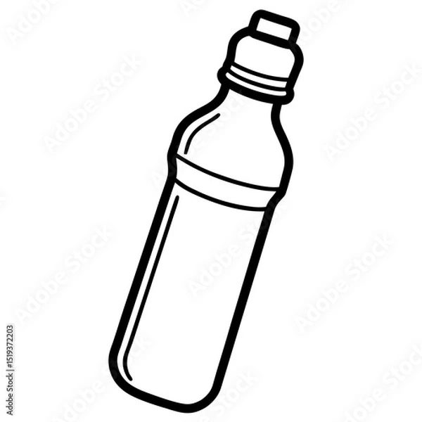 Obraz Water bottle line art vector illustration