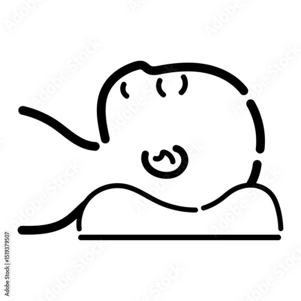 Fototapeta 手書き_仰向け_人物_ベクター素材_15