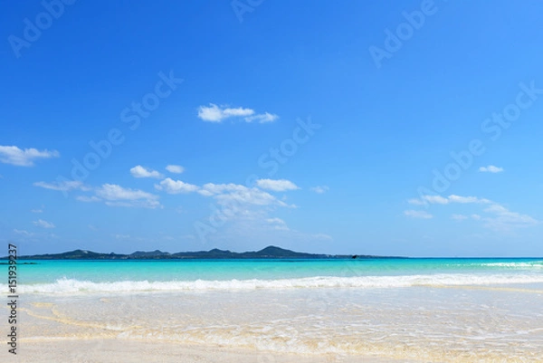 Fototapeta 沖縄の美しい海とさわやかな空