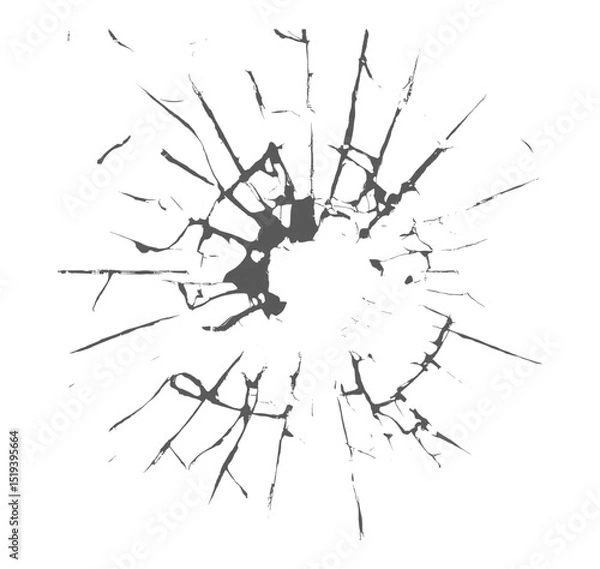 Obraz Grunge punk background, broken glass texture, cracked window pane, distressed vintage wallpaper, damaged surface effect, urban decay style, vector illustration, artistic overlay design.