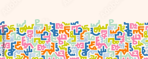 Obraz Hand drawn abstract seamless pattern, ethnic inspired background, simple style - great for textiles, banners, wallpapers, wrapping - vector design