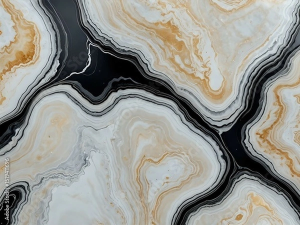 Fototapeta Polished onyx marble texture background, generative ai