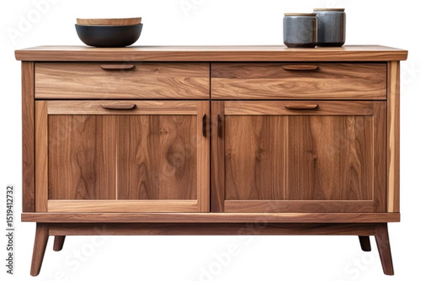 Fototapeta Wooden cabinet with objects