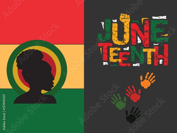Fototapeta vector illustration of a afro american girl with colorful background
