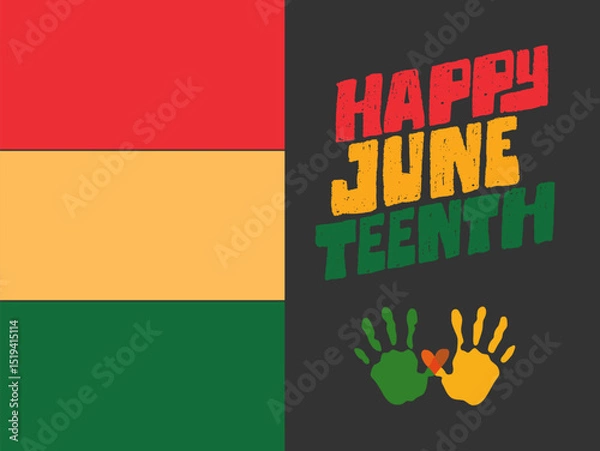 Fototapeta Vector illustration of juneteenth