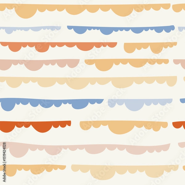 Fototapeta Minimalist trendy abstract seamless pattern. Modern vector template for design.