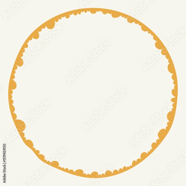 Fototapeta Minimalist trendy abstract round frame. Modern vector template for design.
