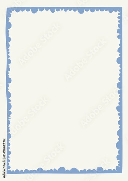 Fototapeta Minimalist trendy abstract A4 frame. Modern vector template for design.